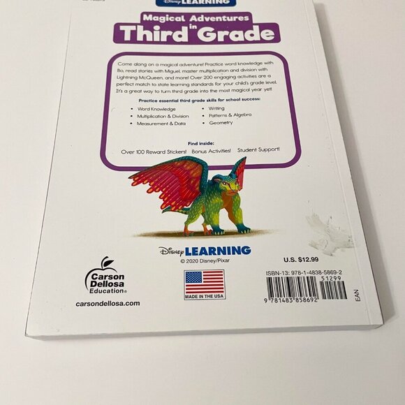 Disney Pixar Magical Adventures in Third Grade Learning Book - Picture 6 of 16